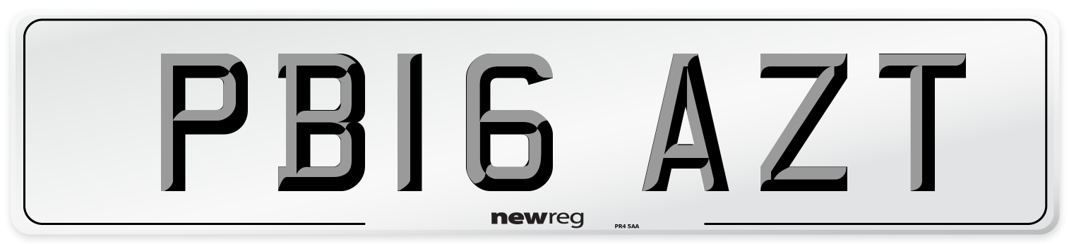 PB16 AZT Number Plate from New Reg